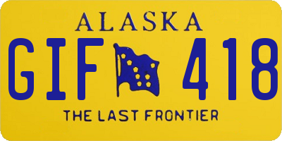 AK license plate GIF418