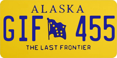 AK license plate GIF455
