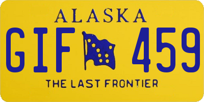 AK license plate GIF459