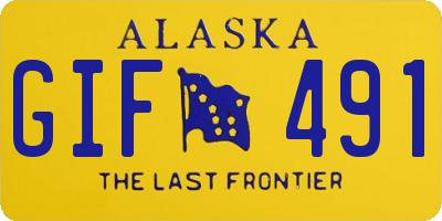 AK license plate GIF491