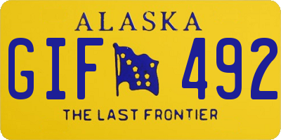 AK license plate GIF492