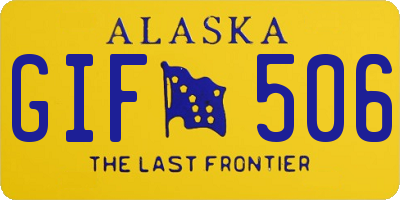 AK license plate GIF506