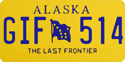AK license plate GIF514