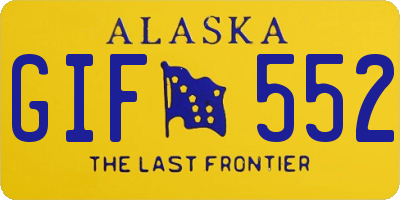AK license plate GIF552