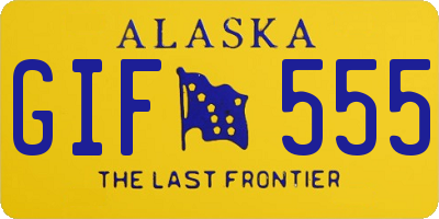 AK license plate GIF555