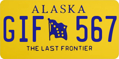 AK license plate GIF567
