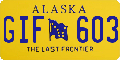 AK license plate GIF603