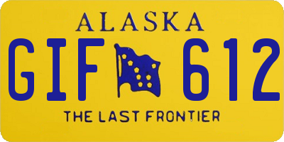 AK license plate GIF612