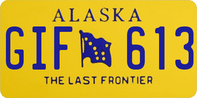 AK license plate GIF613