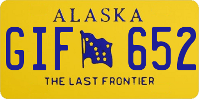 AK license plate GIF652