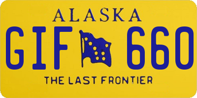 AK license plate GIF660