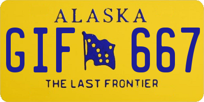 AK license plate GIF667