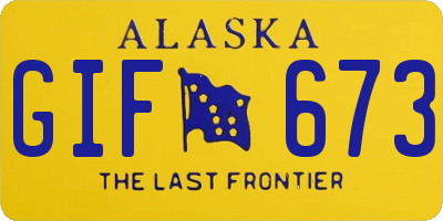 AK license plate GIF673
