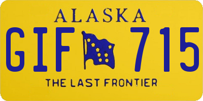 AK license plate GIF715