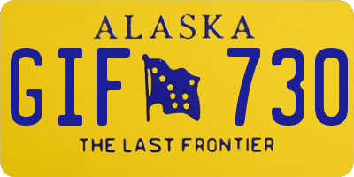 AK license plate GIF730