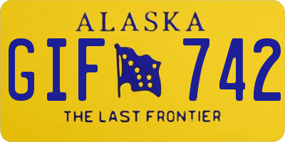 AK license plate GIF742