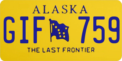 AK license plate GIF759