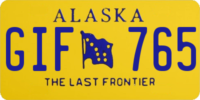 AK license plate GIF765