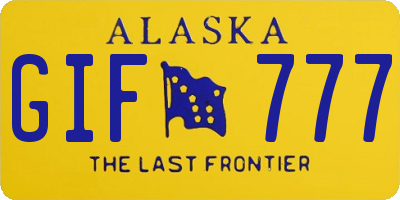 AK license plate GIF777