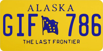 AK license plate GIF786