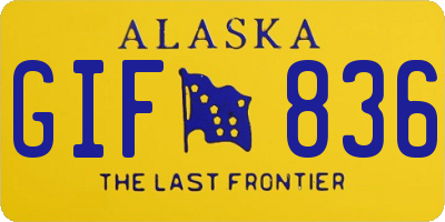 AK license plate GIF836