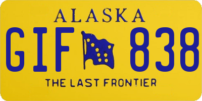 AK license plate GIF838
