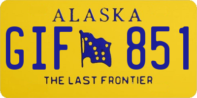 AK license plate GIF851