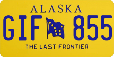 AK license plate GIF855