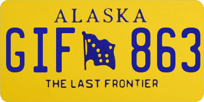 AK license plate GIF863
