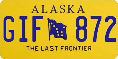 AK license plate GIF872