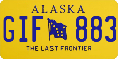 AK license plate GIF883