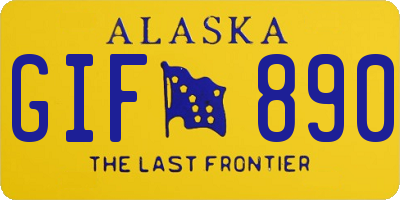 AK license plate GIF890