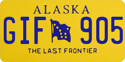 AK license plate GIF905