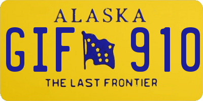 AK license plate GIF910