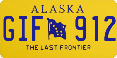 AK license plate GIF912