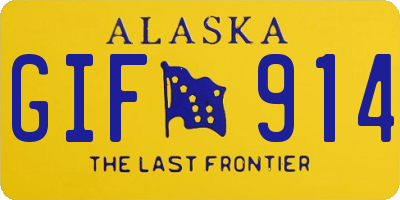 AK license plate GIF914