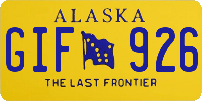 AK license plate GIF926