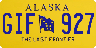 AK license plate GIF927