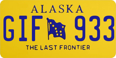 AK license plate GIF933