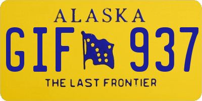 AK license plate GIF937