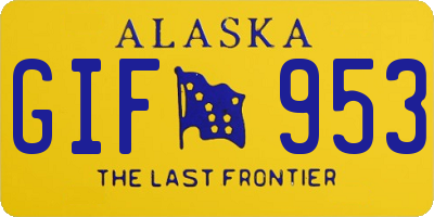 AK license plate GIF953