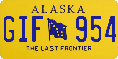 AK license plate GIF954