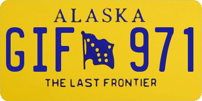 AK license plate GIF971