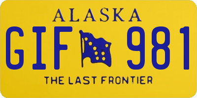 AK license plate GIF981
