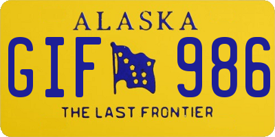 AK license plate GIF986