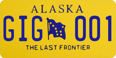 AK license plate GIG001