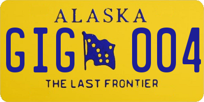 AK license plate GIG004