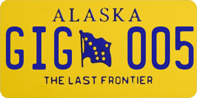AK license plate GIG005
