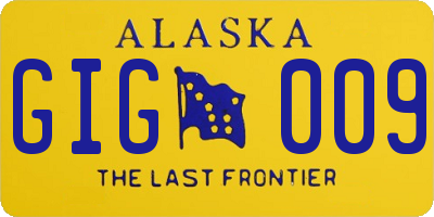 AK license plate GIG009