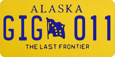 AK license plate GIG011